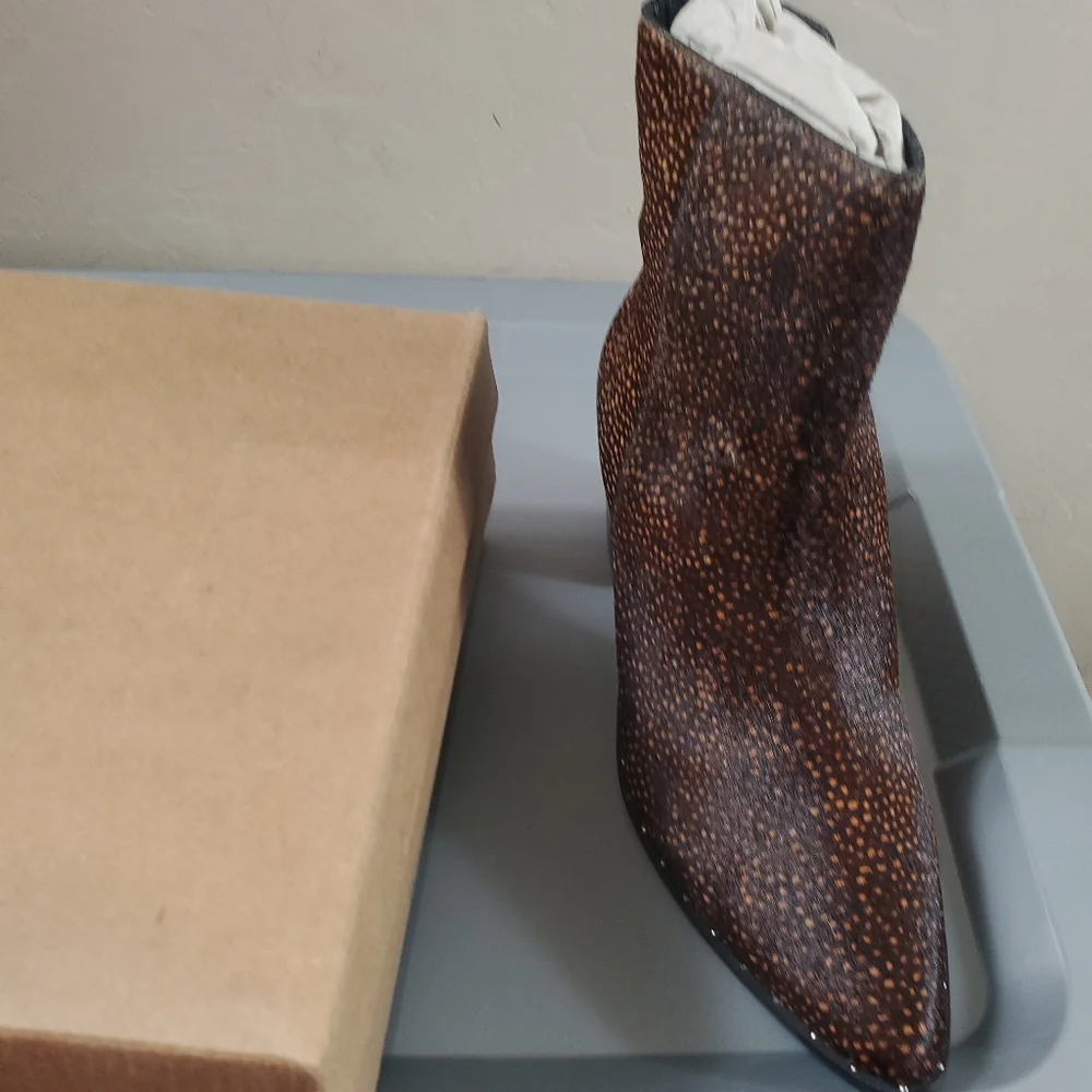 KAANAS Women's Size 10M Durella Pointy Sock Bootie Cheetah Ankle Boot New - Picture 5 of 5